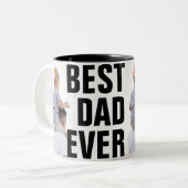 最高のパパエバカスタム写真マグ ツートーンマグカップ (正面左)