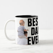 最高のパパエバカスタム写真マグ ツートーンマグカップ (左)