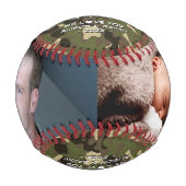 最高のパパエバカモフラージュ軍隊父の写真 野球ボール (正面)