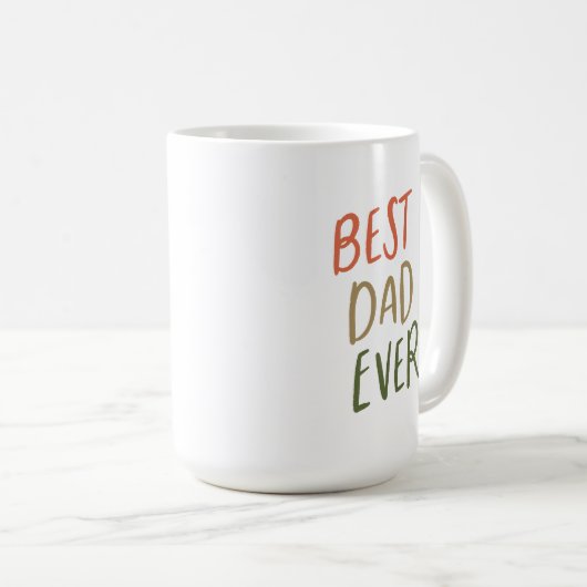 最高のパパエバカラフルータイプホリデイ コーヒーマグカップ (正面右)