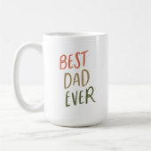 最高のパパエバカラフルータイプホリデイ コーヒーマグカップ (左)