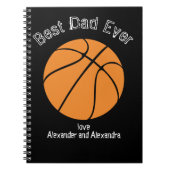 最高のパパエバスケットボ動揺して文字プランナー ノートブック (正面)
