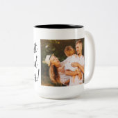 最高のパパエバスタイリッシューフォトコラージュマグ ツートーンマグカップ (正面右)