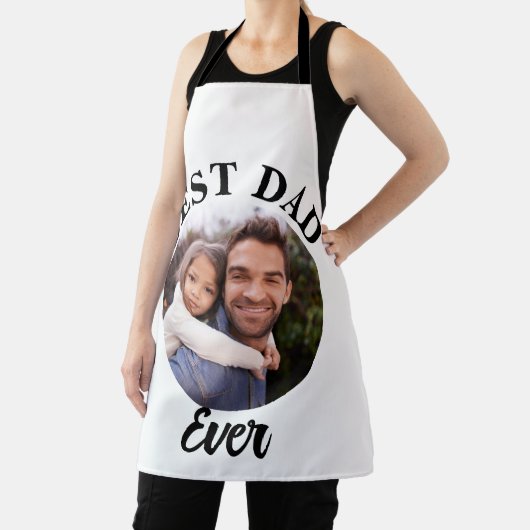 最高のパパエバパーソナライズされた写真テンプレート エプロン (インサイチュ)