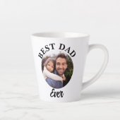 最高のパパエバパーソナライズされた写真テンプレート カフェラテマグ (右)
