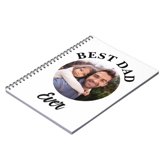 最高のパパエバパーソナライズされた写真テンプレート ノートブック (左側)