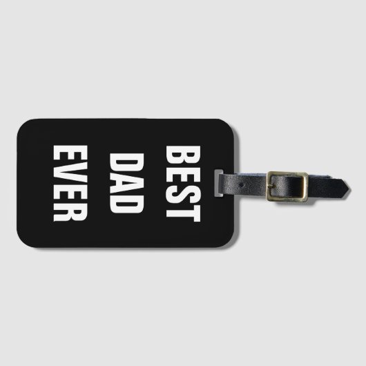 最高のパパエバファーズデイ誕生日ギフトカスタム ラゲッジタグ (正面横)