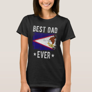 最高のパパエバーアメリカン最高のサモア国旗 Tシャツ