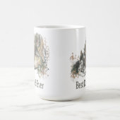 最高のパパエバーウルフ水彩動物Ar コーヒーマグカップ (中央)