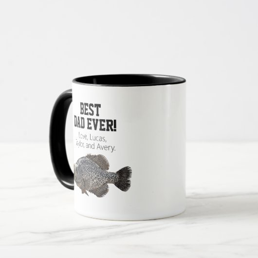 最高のパパエバーカッコいい魚釣りクラッピー父の日 マグカップ (正面左)