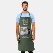 最高のパパエバーグリーンカスタム写真キープサケ エプロン (着用した状態)
