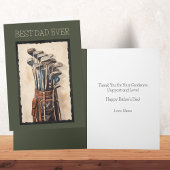 最高のパパエバーグリーンゴルカスタムフハッピーファーザーズデイ カード