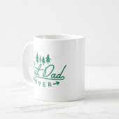 最高のパパエバーグリーンタイポグラフィ父の日 コーヒーマグカップ (正面左)