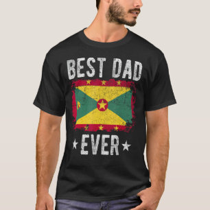 最高のパパエバーグレナダ国旗最高のグレナドエンパパ Tシャツ