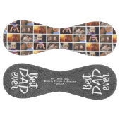 最高のパパエバーグレーレザープリント6フォトコラージュ ソフトボール (パネル)