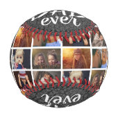 最高のパパエバーグレーレザープリント6フォトコラージュ 野球ボール (正面)