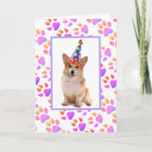 最高のパパエバーコーギ誕生日 シーズンカード (正面)