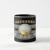 最高のパパエバーゴルフボール マグカップ (中央)