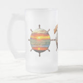 最高のパパエバーサンセット1738 フロストグラスビールジョッキ (左)