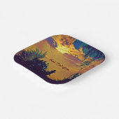 最高のパパエバーサンライズシーナリー抽象芸術アート ペーパープレート (傾斜あり)