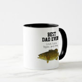 最高のパパエバースモールマウスベース魚釣り父の日 マグカップ (正面右)