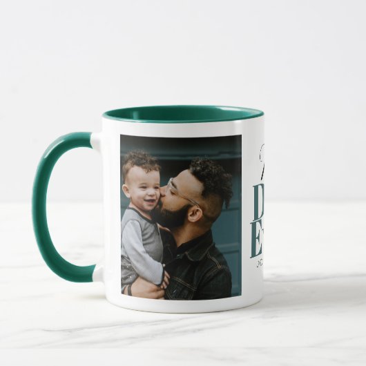 最高のパパエバータイポグラフィカスタマイズ マグカップ (左)