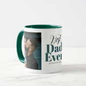 最高のパパエバータイポグラフィカスタマイズ マグカップ (正面左)