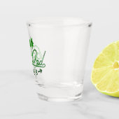 最高のパパエバータイポグラフィグリーンツリーズファーザーズデイ ショットグラス (右)