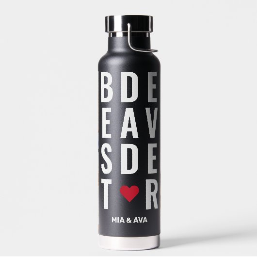 最高のパパエバータイポグラフィ名前をカスタムする4 Photo ウォーターボトル (左面)