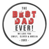 最高のパパエバータイポグラフィ父の日 アイスホッケーパック (正面)