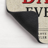 最高のパパエバータイポグラフィ素朴ファーザーズデイ マウスパッド (コーナー)