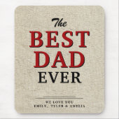 最高のパパエバータイポグラフィ素朴ファーザーズデイ マウスパッド (正面)