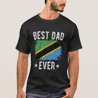 最高のパパエバータンザニア国最高の旗タンザニアパパ Tシャツ