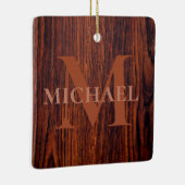 最高のパパエバーダークマホガニー木目 セラミックオーナメント (右)
