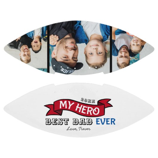 最高のパパエバートポグラフィーレッドバナーフォトコラージュ アメリカンフットボール (パネル)