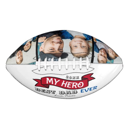 最高のパパエバートポグラフィーレッドバナーフォトコラージュ アメリカンフットボール (正面)