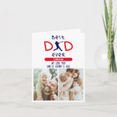 最高のパパエバートレンディーモダンブルーファーザーズ カード (正面)