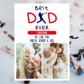 最高のパパエバートレンディーモダンブルーファーザーズ カード