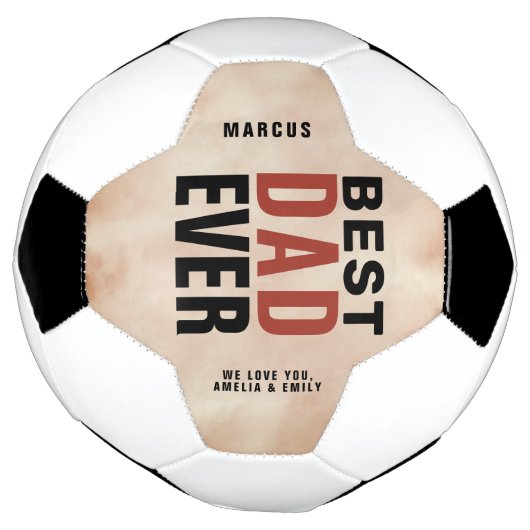 最高のパパエバートレンディー水彩父の日 サッカーボール (回転)