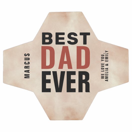 最高のパパエバートレンディー水彩父の日 サッカーボール (フラット)