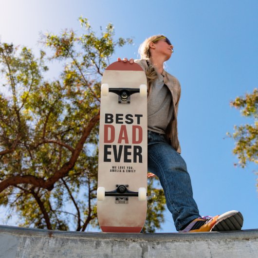 最高のパパエバートレンディー水彩父の日 スケートボード (室外1)