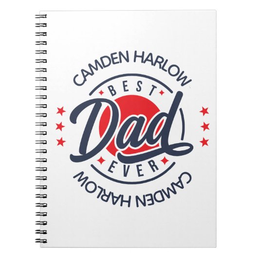 最高のパパエバーネームのゴルフの進歩 ノートブック (正面)