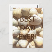 最高のパパエバーハッピーファーザーズデイシーシェルビーチ ポストカード (正面/裏面)