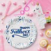 最高のパパエバーハッピー父の日紙プレート ペーパープレート (パーティー)