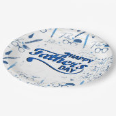 最高のパパエバーハッピー父の日紙プレート ペーパープレート (アングル)