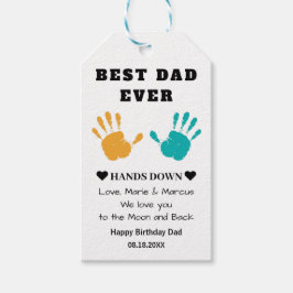 最高のパパエバーハンズダウン誕生日 ギフトタグ