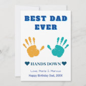 最高のパパエバーハンズダウン誕生日 シーズンカード (正面)