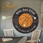 最高のパパエバーバスケットボール動揺して文字 ダーツボード<br><div class="desc">最高のモダンパパEver Basketball Dartboard、父の日のための完璧な贈り物。</div>