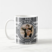 最高のパパエバーバッファロープリドカスタムフォト父親 コーヒーマグカップ (左)