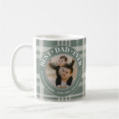最高のパパエバーバッファロープリドカスタムフォト父親 コーヒーマグカップ (左)